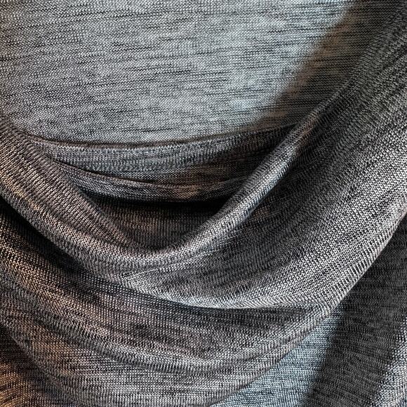 WHBM Marled Gray Cold Shoulder Dolman  Blouson Dress Small beaded strap - Picture 6 of 8